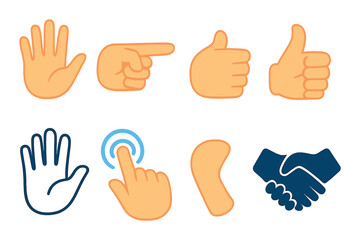 Neon hand gesture icons on textured background highlighting communication