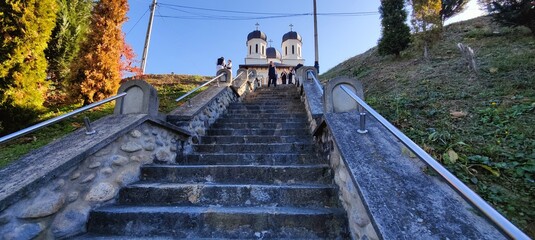 woman walking on bridge