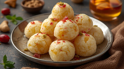 Authentic Rasgulla Dessert Photography