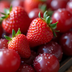 Juicy Mixed Berries in Cinematic Lighting