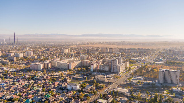 Bishkek, aerial, Kyrgyz, drone photo, Kyrgyzstan, Бишкек, Кыргызстан, Киргизия, Central Asia, Chuy Valley, city, cityscape, urban, Soviet, post Soviet, Kyrgyz Republic, Kyrgyz people, people, urban la