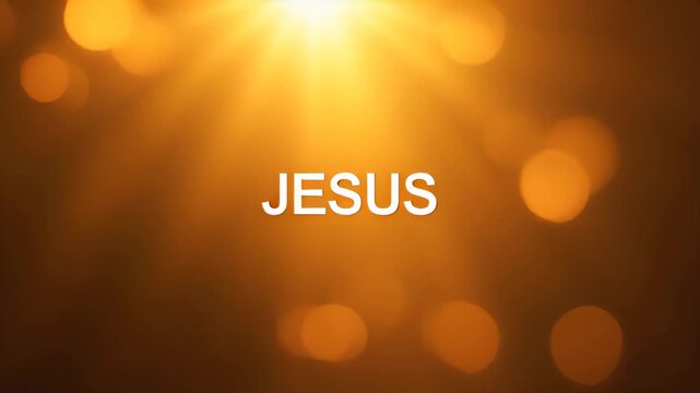 Yellow light with the word jesus written on it