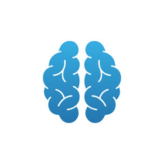 Brain icon flat vector illustration