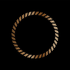 Circle Vintage frame. Calligraphic design elements.