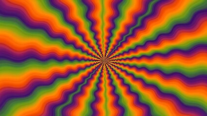 Psychedelic Burst of Colors - A Mesmerizing Optical Illusion.