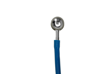 Stethoscope for patient exams, close-up, isolated on white, PNG