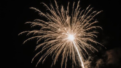 Fireworks Display Against a Dark Night Sky - Celebration and Joy.