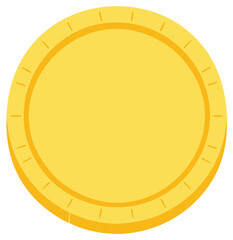 Illustration of a Gold Coin Isolated on White Background