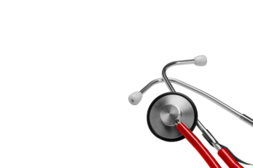Stethoscope for clinical healthcare professionals, isolated, PNG