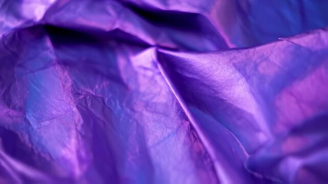 Crumpled Shiny Purple Abstract Texture Background