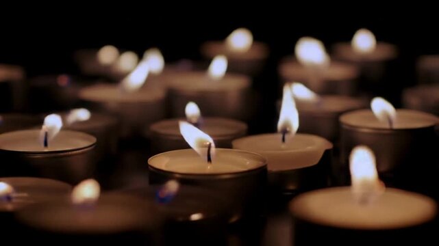 Candlelight flickers warmly, creating a soothing, relaxing, and meditative peaceful ambiance