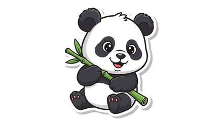 panda and bamboo illustration 