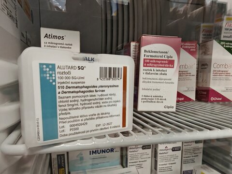 Prague,Czech Republic-May 6 2025: ALUTARD is an allergen immunotherapy used to treat allergic conditions by gradually desensitizing the immune system to specific allergens