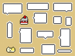 ドット絵の吹き出しセット