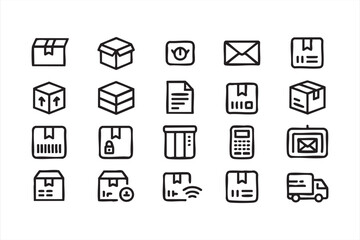 Express delivery and parcel graphics for online shopping and courier themes