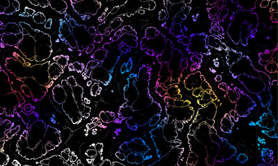 Liquid art, black abstract background. Fluid dark marble texture. Vector illustration.