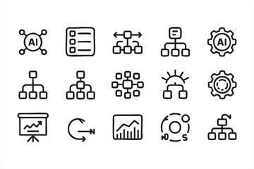 Vector analytics and dashboard symbols for data insight and performance metrics