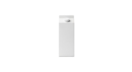 White milk carton isolated on transparent background