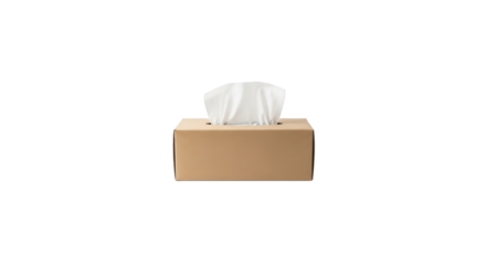 Tissue box isolated on transparent background