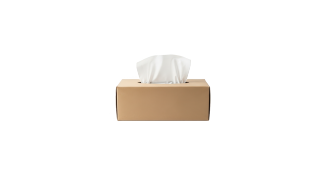 Tissue box isolated on transparent background