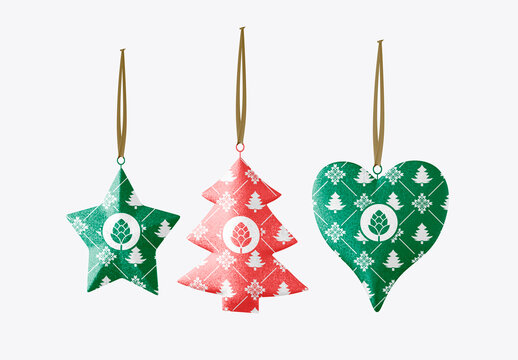 Round Ceramic Ornament Mockup Isolated