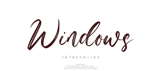 Creative Hand Drawn Uppercase lowercase and number .Street Art Classic Lettering Fashion Designs Typography modern serif. Cartoon vector illustration