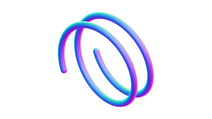 Colorful 3D Helical Tubes in Gradient Spiral Design
