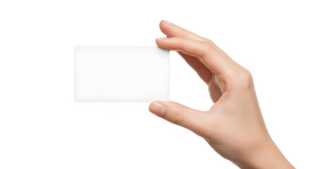 Obraz premium Hand holding blank business card ready for your custom design