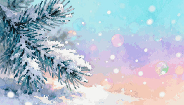 Sugar Plum Backdrop Pastel Christmas background isolated watercolor vector illustration svg