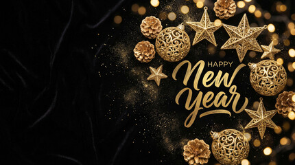 Black Gold New Year Luxury Background