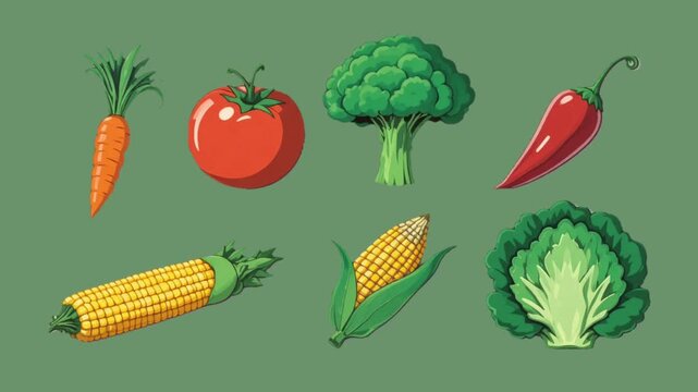 Colorful Assortment of Fresh Garden Vegetables