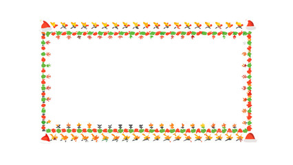 Colorful string lights rectangular frame