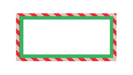 Red striped green-edged candy label
