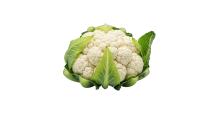 Fresh cauliflower isolated on transparent background