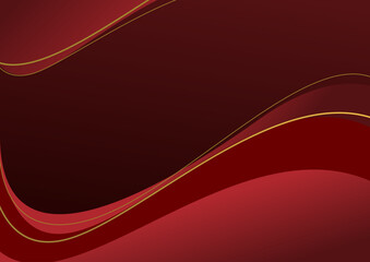 luxury red backround golden line border frame for wedding invitation and certificate design