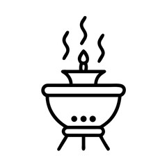 Epiphany gold incense burner icon