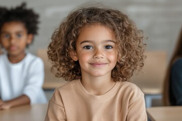 Teacher helping student with classwork during lesson in classroom