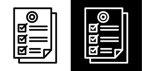 Sticky Notes Icon Set White Style Collection
