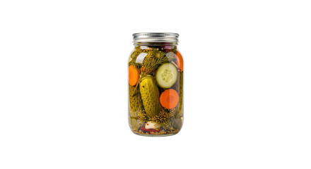 Pickle jar isolated on transparent background