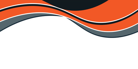 Abstract orange line background curve element with white space for text and message design, overlapping layers