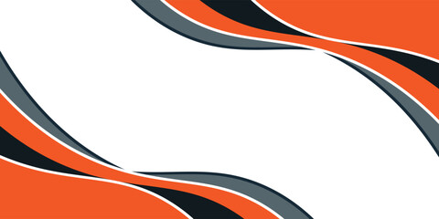 Abstract orange line background curve element with white space for text and message design, overlapping layers, modern