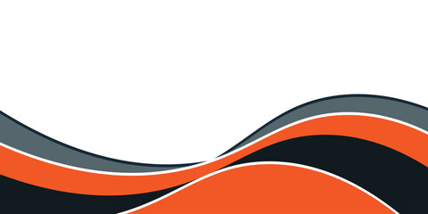 Abstract orange line background curve element with white space for text and message design, overlapping layers, eps10