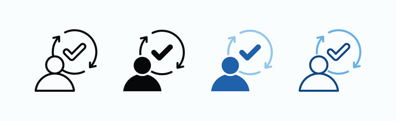 Influencer Icon Sheet Multiple Style Collection Isolated Vector