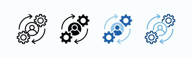 Change Icon Sheet Multiple Style Collection Isolated Vector