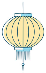 Traditional Chinese lantern illustration for Lunar New Year celebration