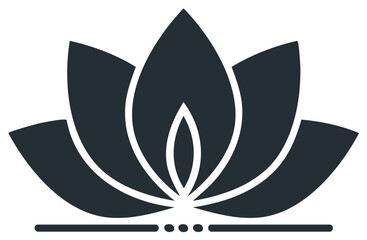 Stylized Vector Lotus Flower Illustration for Yoga Wellness and Spiritual Designs