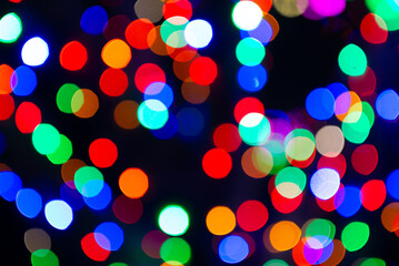 Christmas lights bokeh