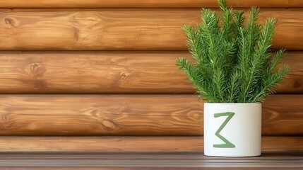 Porch detail of cozy log house with vintage accessories and peaceful ambience