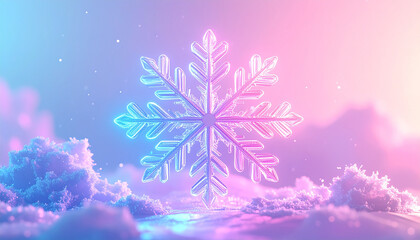 Snowflakes on blue winter background

