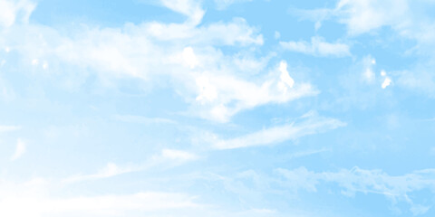 Clear blue color sky with white cloud background.  Sky Cloud Blue Background Cloudy summer Winter Season Day,